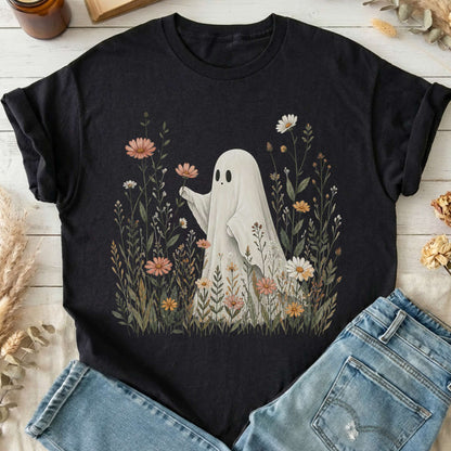 Wildflower Ghost Halloween T-Shirt