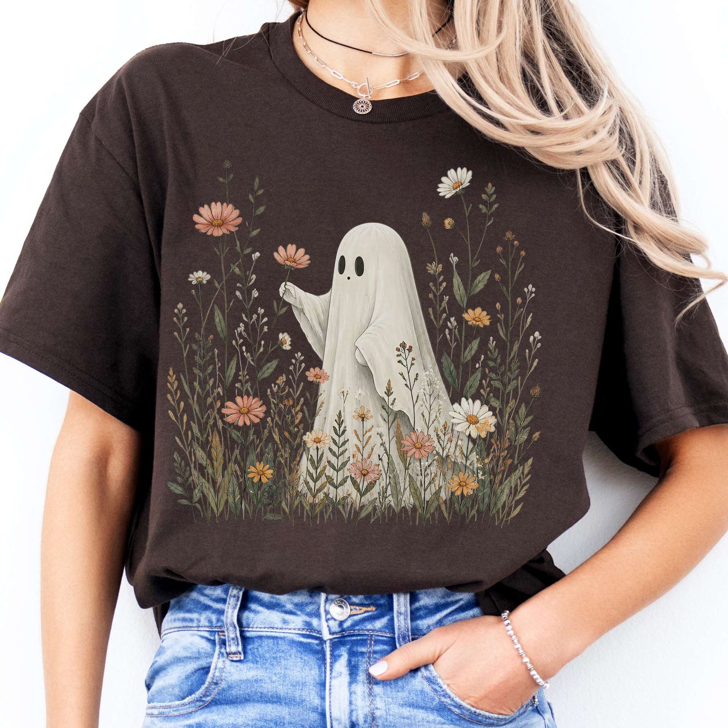 Wildflower Ghost Halloween T-Shirt