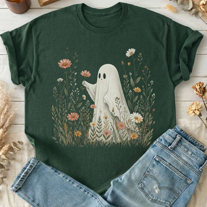 Wildflower Ghost Halloween T-Shirt