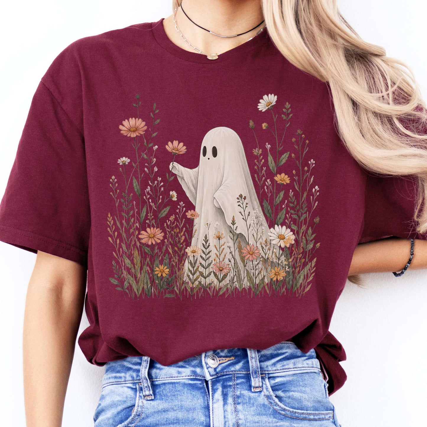 Wildflower Ghost Halloween T-Shirt