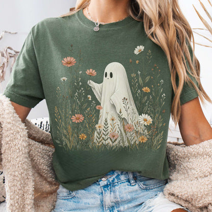 Wildflower Ghost Halloween T-Shirt