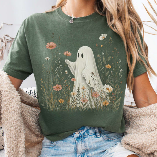 Wildflower Ghost Halloween T-Shirt