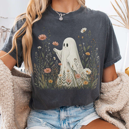 Wildflower Ghost Halloween T-Shirt