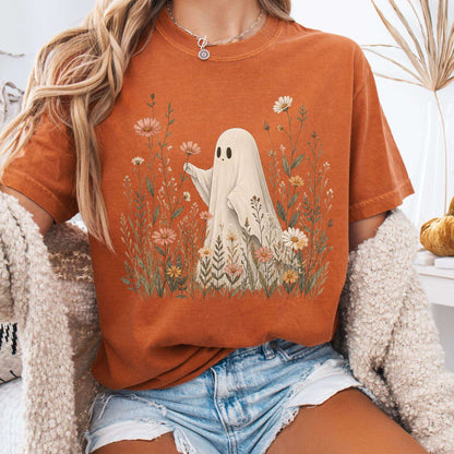Wildflower Ghost Halloween T-Shirt