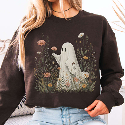 Wildflower Ghost Halloween Sweatshirt