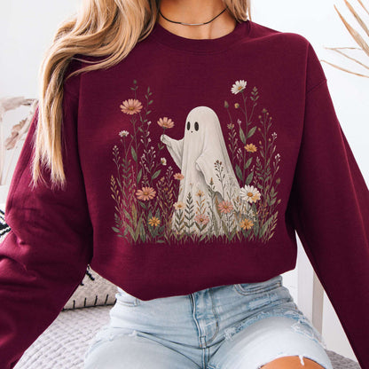 Wildflower Ghost Halloween Sweatshirt
