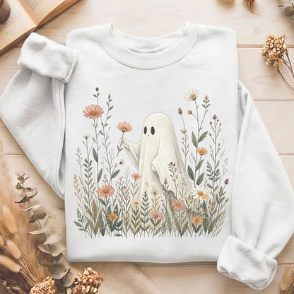 Wildflower Ghost Halloween Sweatshirt