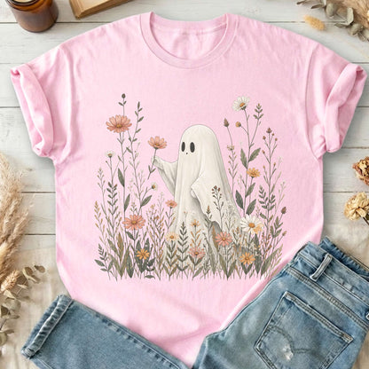 Wildflower Ghost Halloween T-Shirt