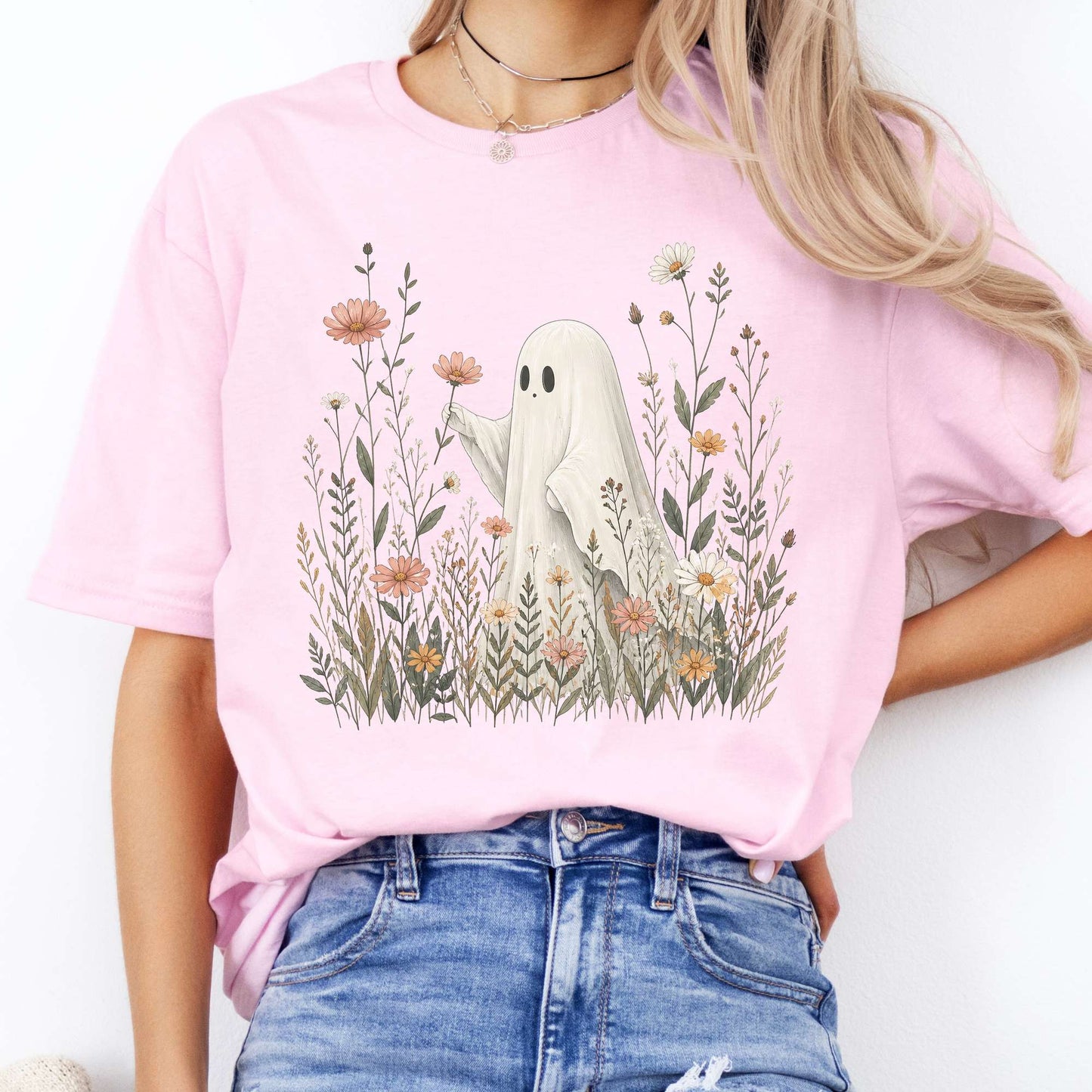 Wildflower Ghost Halloween T-Shirt
