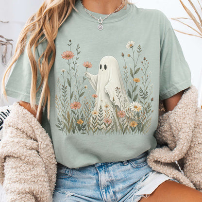 Wildflower Ghost Halloween T-Shirt