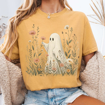 Wildflower Ghost Halloween T-Shirt