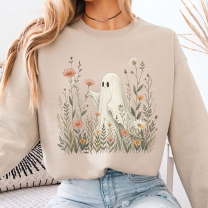 Wildflower Ghost Halloween Sweatshirt