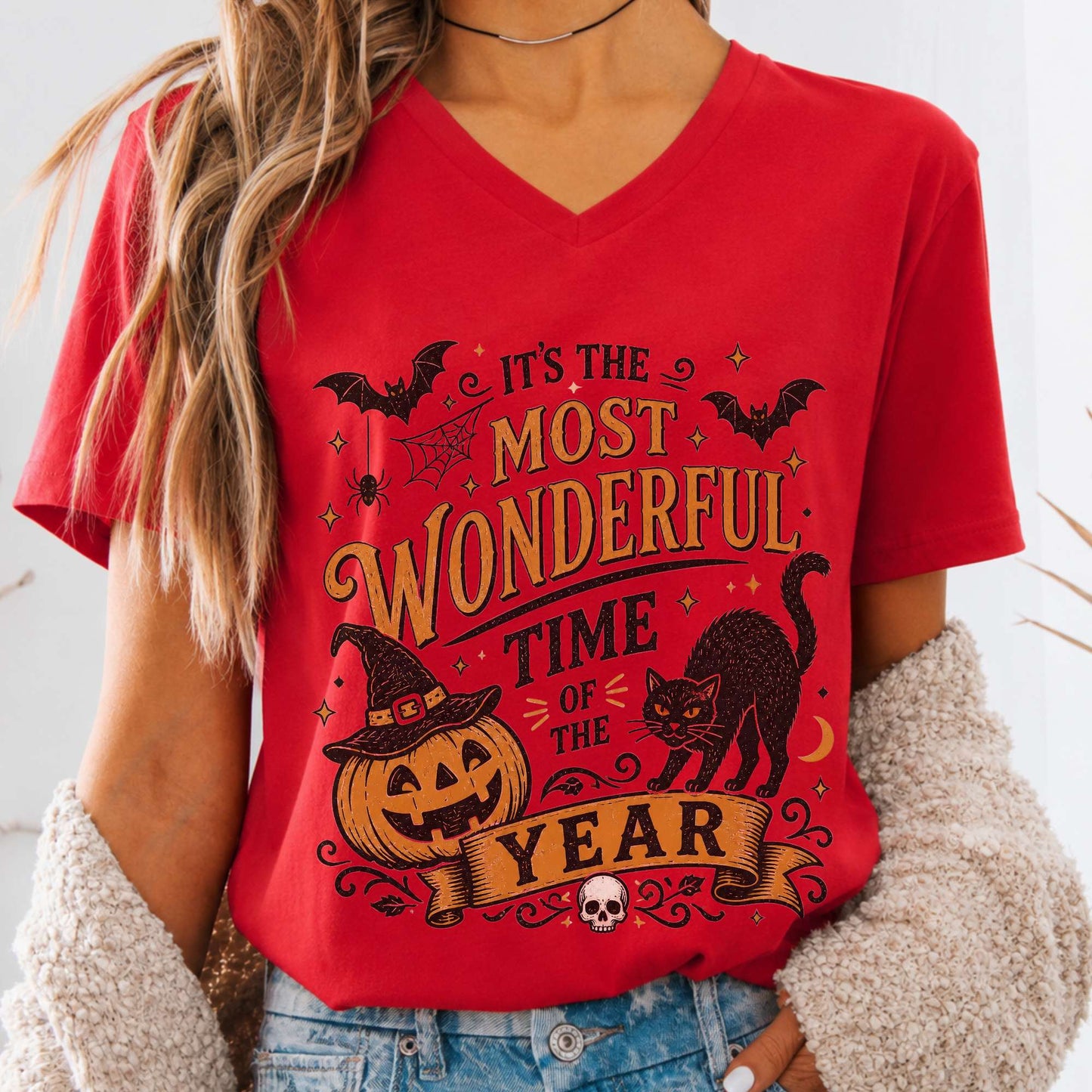 It's the Most Wonderful Time Halloween V-Neck