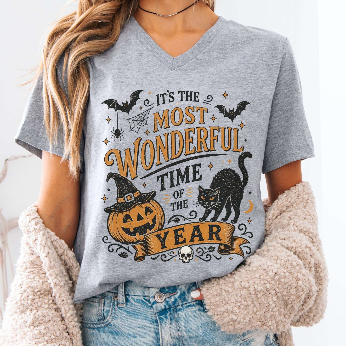 It's the Most Wonderful Time Halloween V-Neck