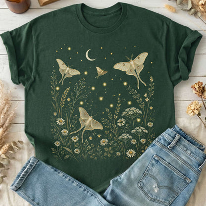 Luna Moths And Fireflies At Night T-Shirt