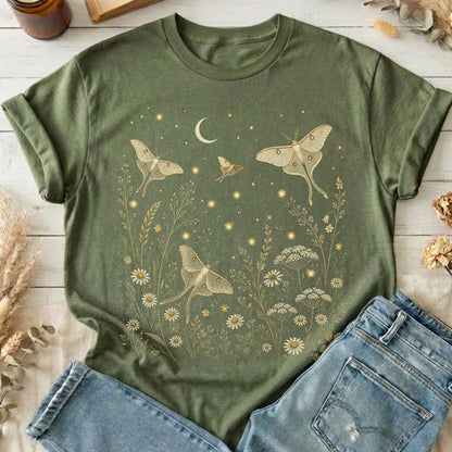 Luna Moths And Fireflies At Night T-Shirt