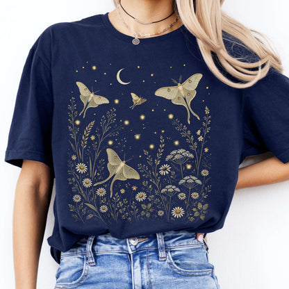 Luna Moths And Fireflies At Night T-Shirt