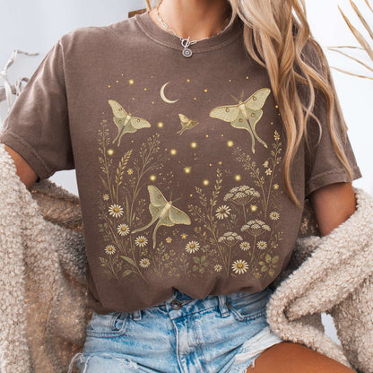 Luna Moths And Fireflies At Night T-Shirt