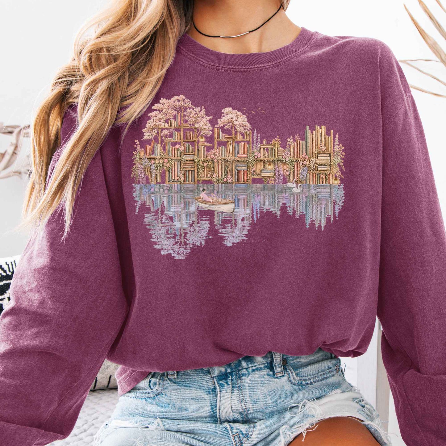 Long-sleeve Berry / S The Floating Library Long Sleeve The Mystic Eden