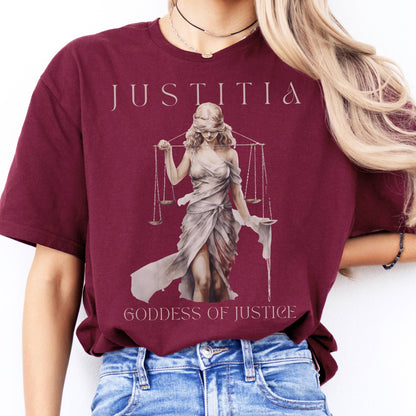 T-Shirt Justitia Goddess of Justice T-Shirt The Mystic Eden