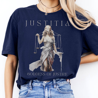 T-Shirt Justitia Goddess of Justice T-Shirt The Mystic Eden