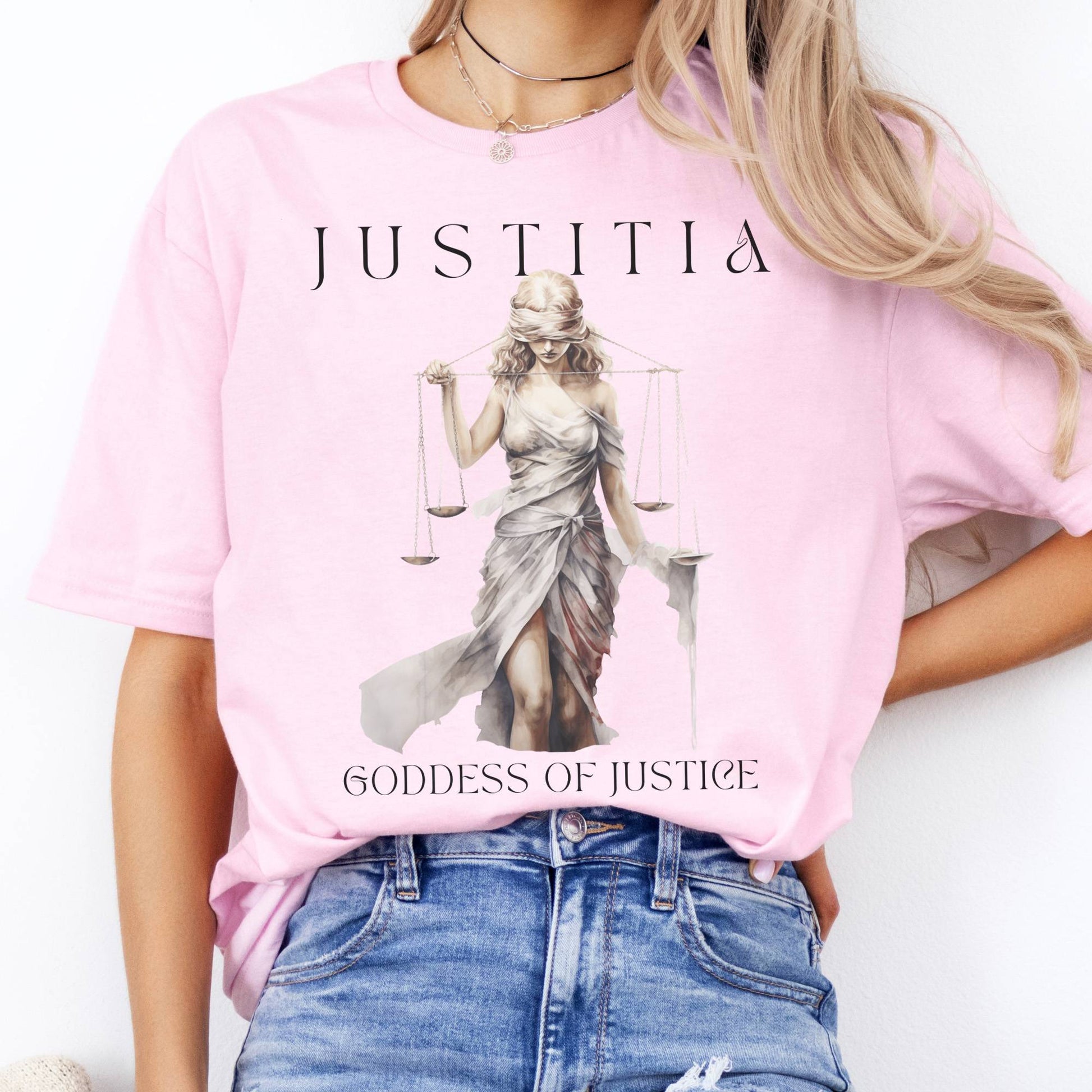 T-Shirt Justitia Goddess of Justice T-Shirt The Mystic Eden