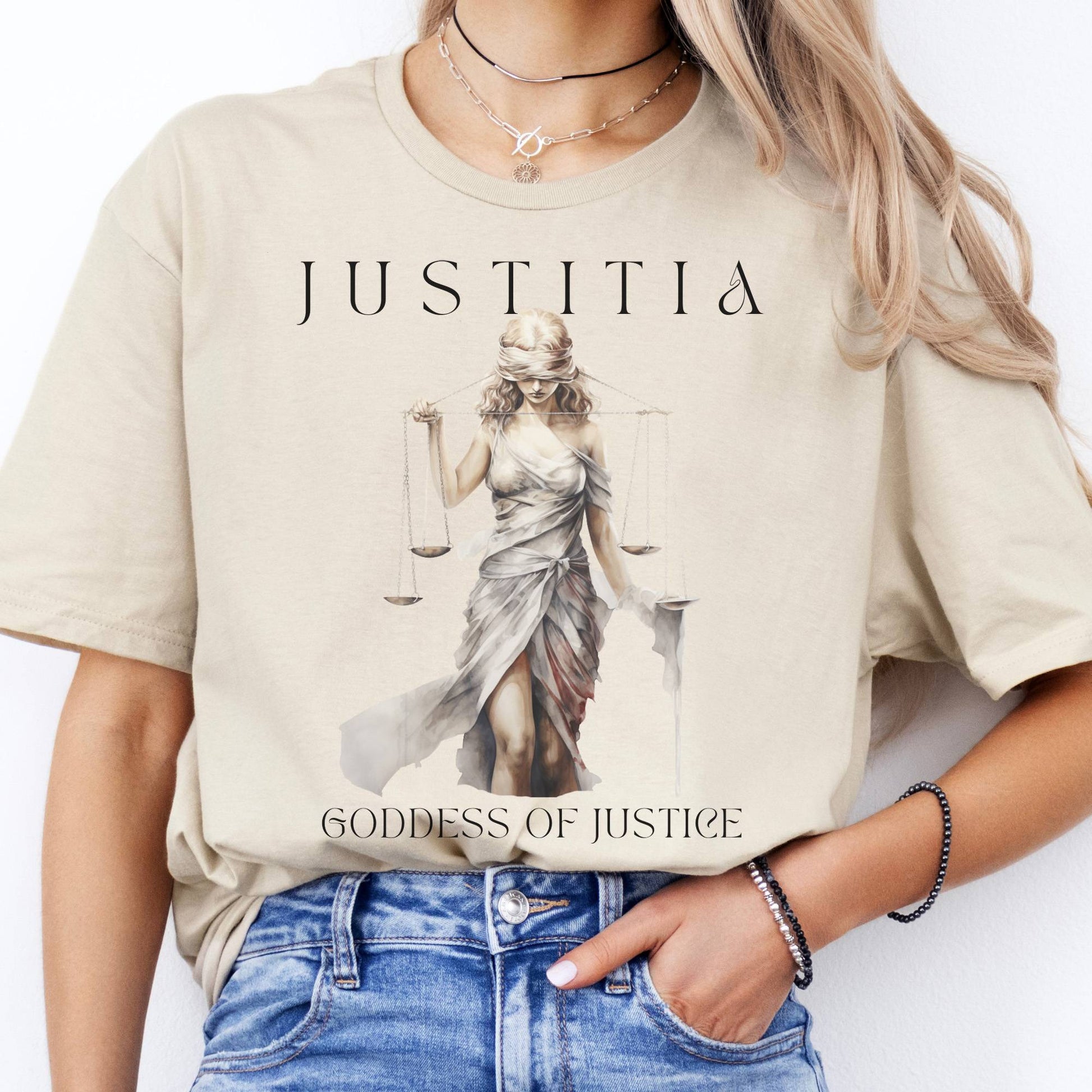 T-Shirt Justitia Goddess of Justice T-Shirt The Mystic Eden