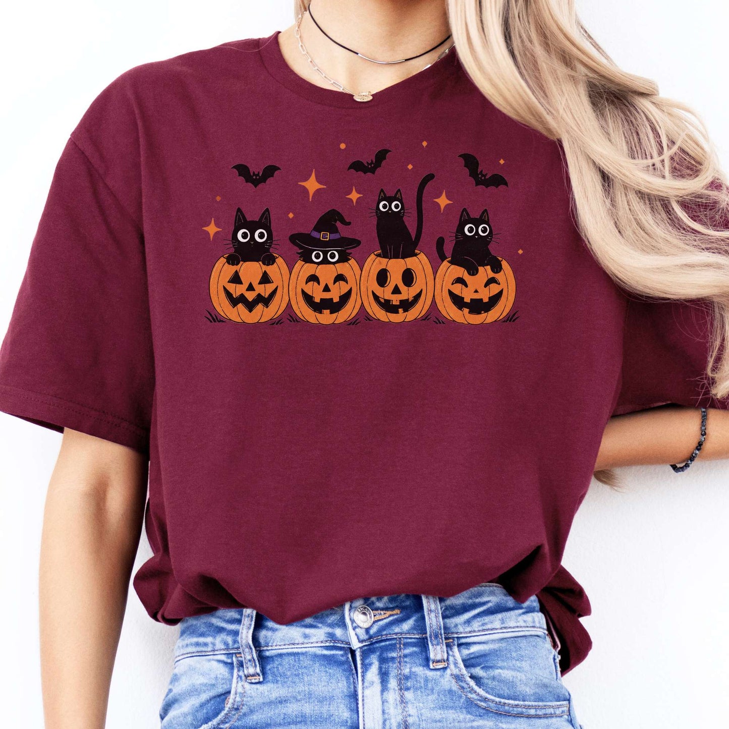 Black Cats And Their Pumpkins T-Shirt