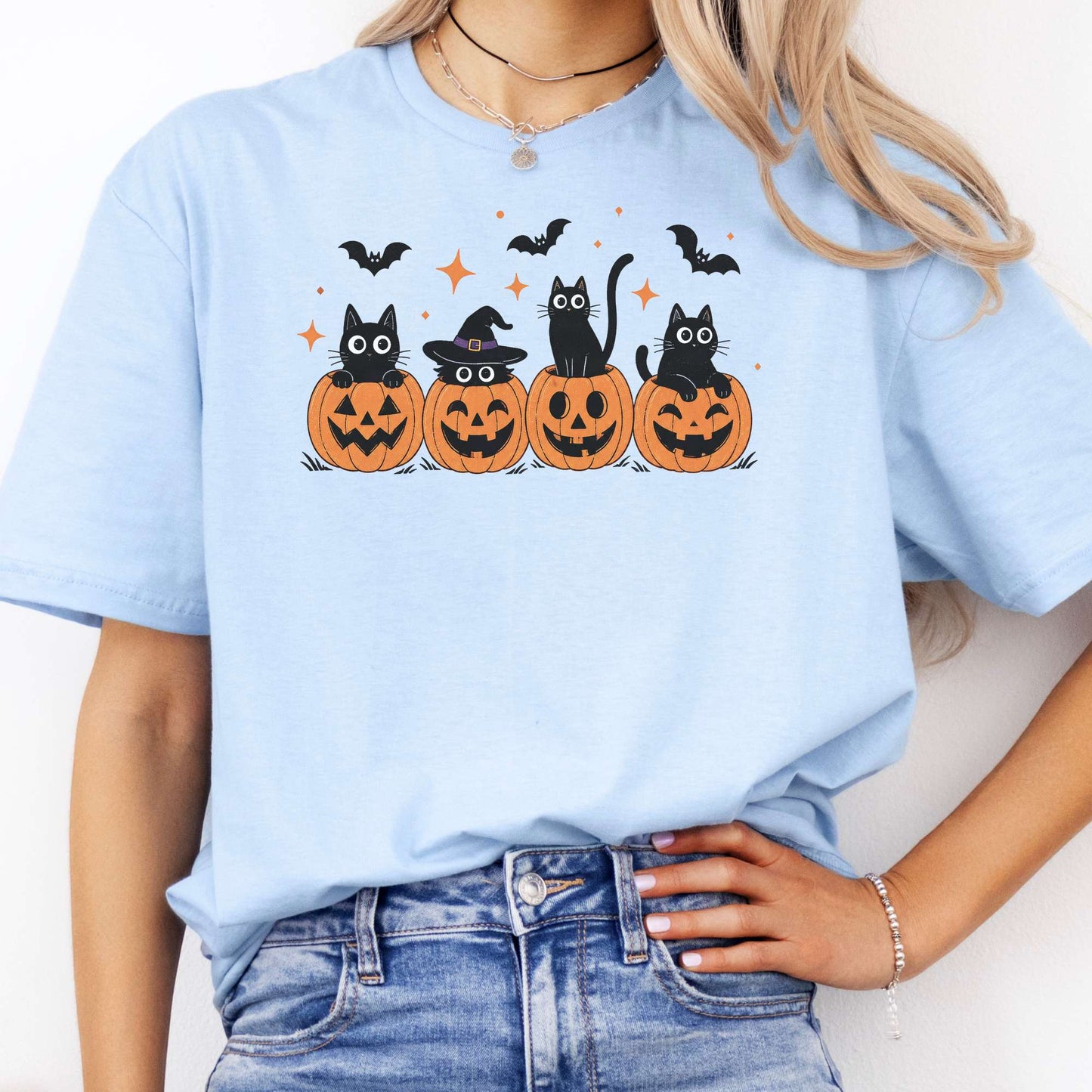 Black Cats And Their Pumpkins T-Shirt