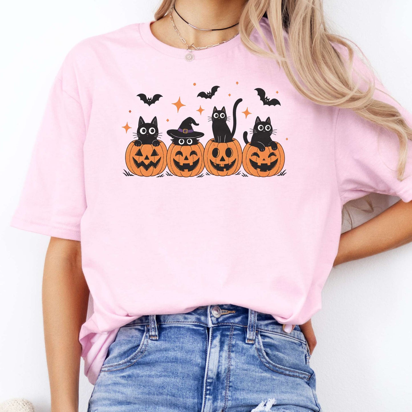 Black Cats And Their Pumpkins T-Shirt