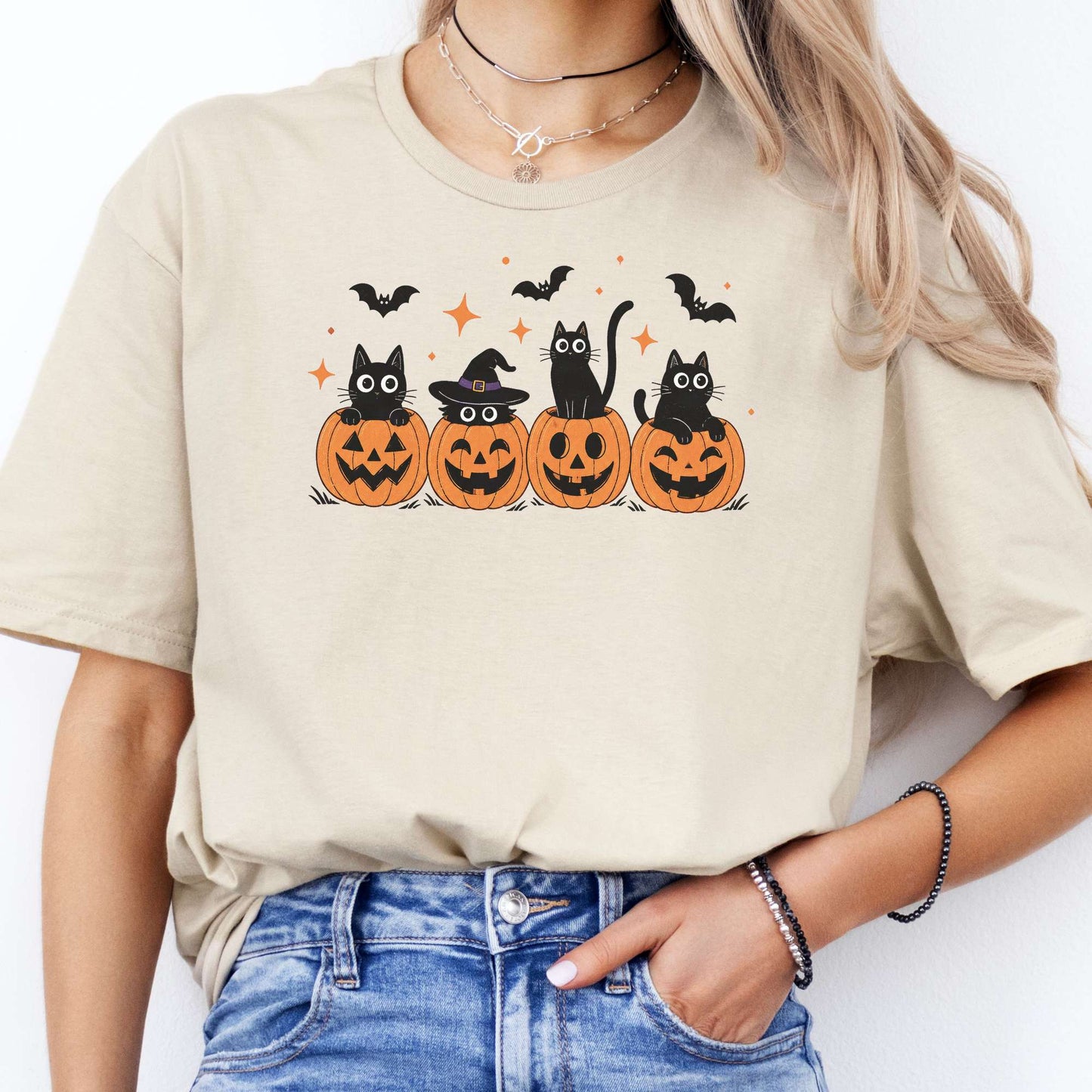 Black Cats And Their Pumpkins T-Shirt