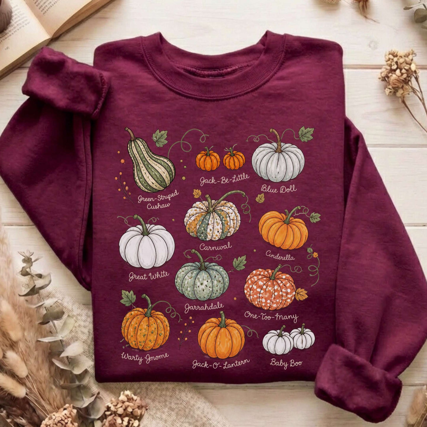 Pumpkin Varieties Halloween Sweatshirt
