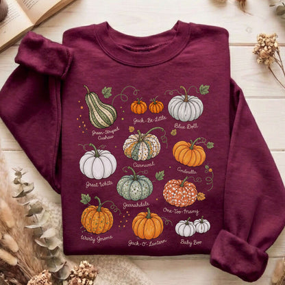 Pumpkin Varieties Halloween Sweatshirt