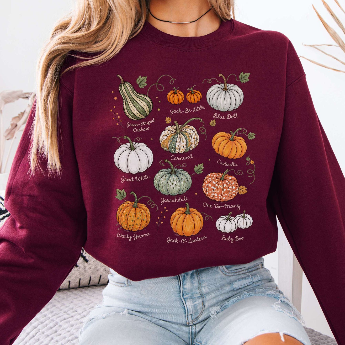 Pumpkin Varieties Halloween Sweatshirt