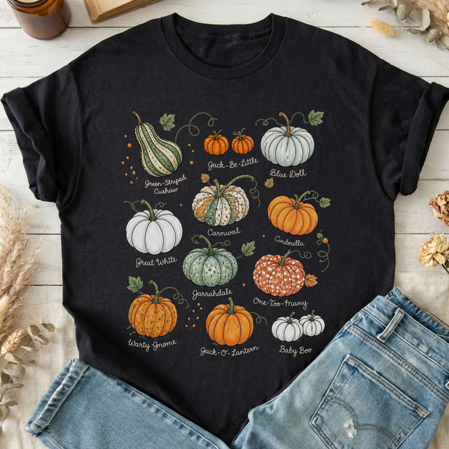 Pumpkin Varieties Halloween T-Shirt
