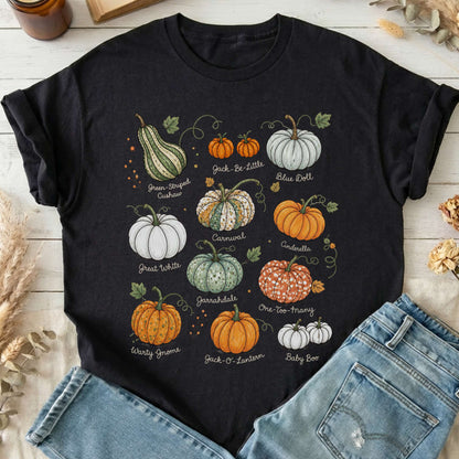 Pumpkin Varieties Halloween T-Shirt