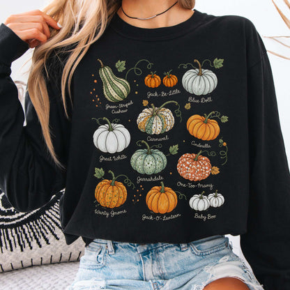 Pumpkin Varieties Halloween Long Sleeve
