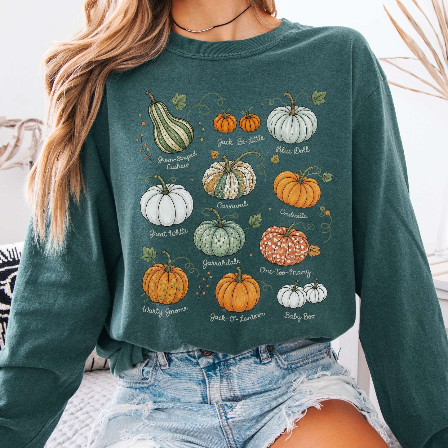 Pumpkin Varieties Halloween Long Sleeve
