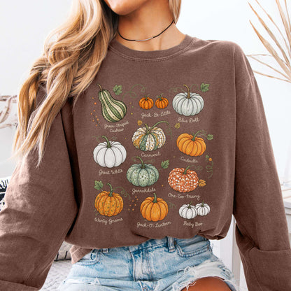 Pumpkin Varieties Halloween Long Sleeve
