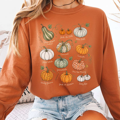 Pumpkin Varieties Halloween Long Sleeve