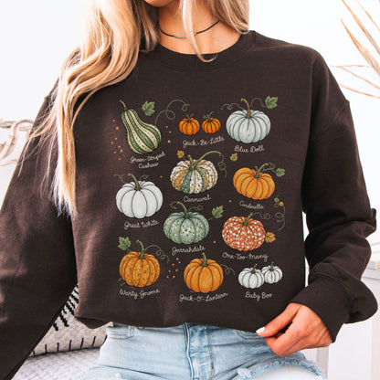 Pumpkin Varieties Halloween Sweatshirt