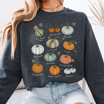 Pumpkin Varieties Halloween Sweatshirt