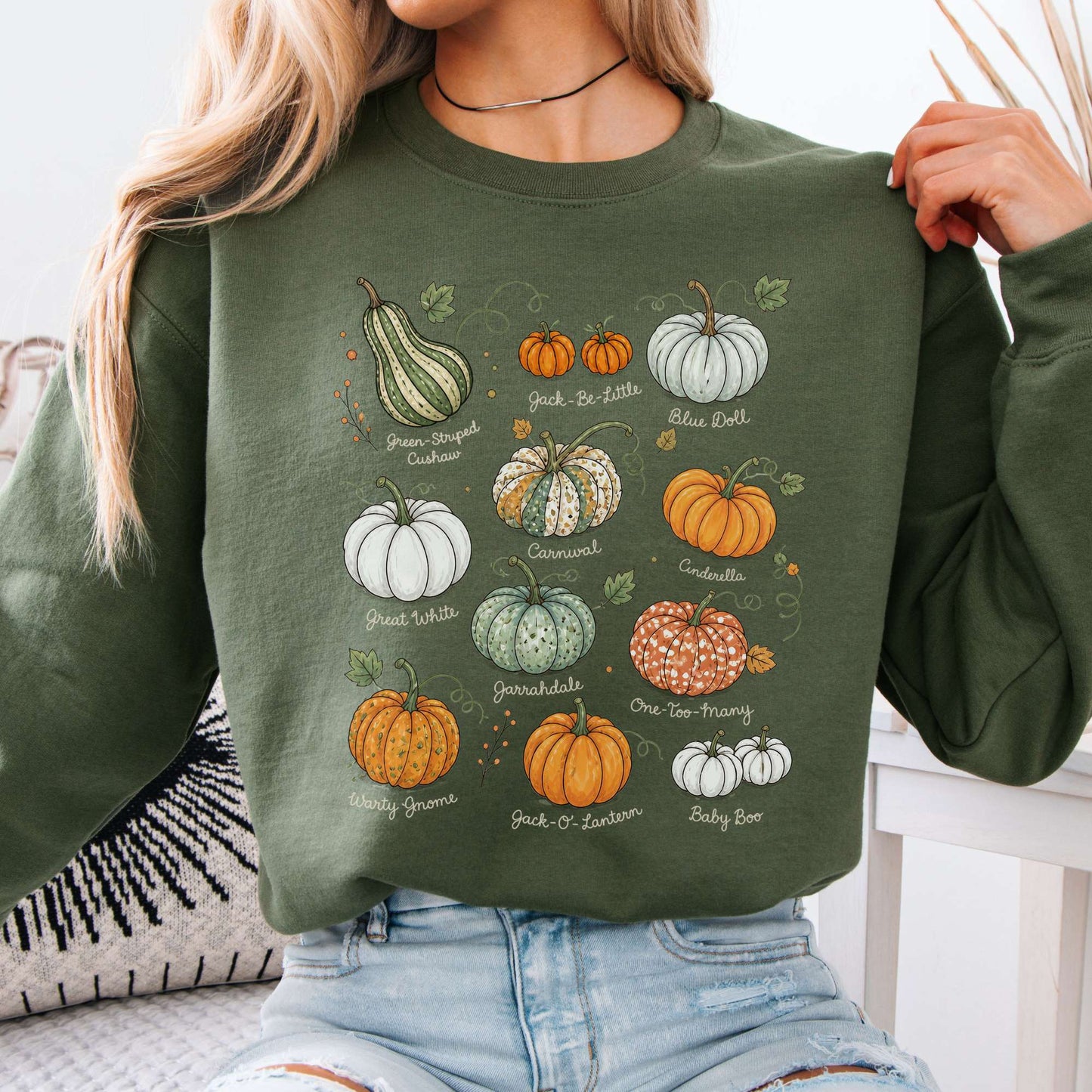 Pumpkin Varieties Halloween Sweatshirt
