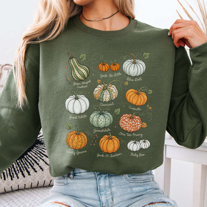Pumpkin Varieties Halloween Sweatshirt