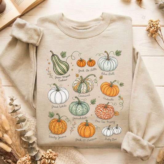 Pumpkin Varieties Halloween Sweatshirt