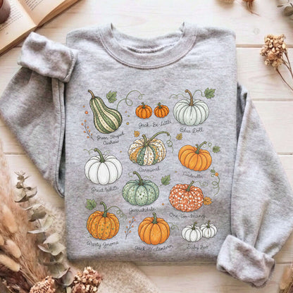 Pumpkin Varieties Halloween Sweatshirt