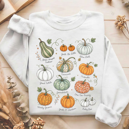 Pumpkin Varieties Halloween Sweatshirt