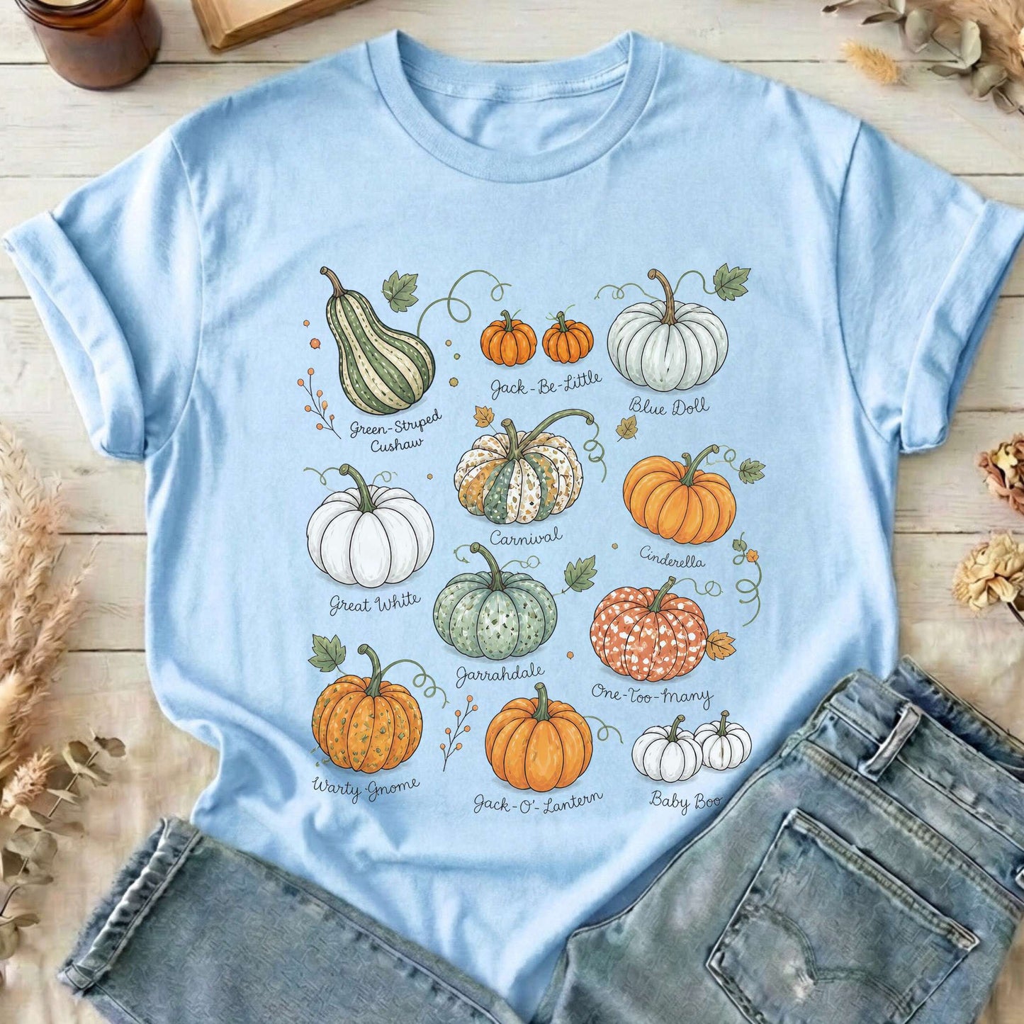 Pumpkin Varieties Halloween T-Shirt