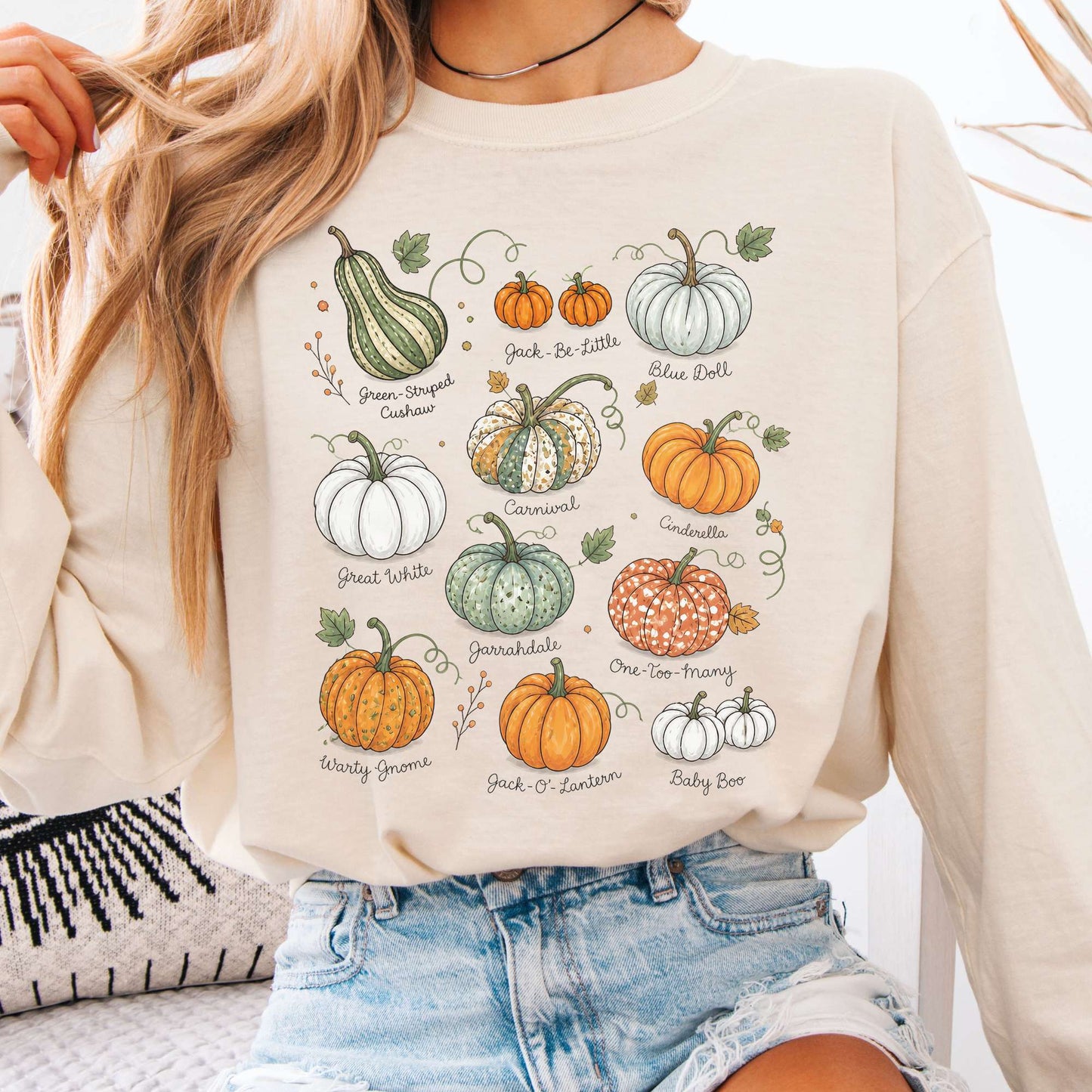 Pumpkin Varieties Halloween Long Sleeve