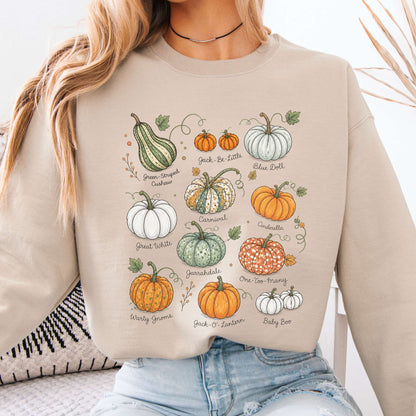 Pumpkin Varieties Halloween Sweatshirt